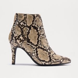 Fashion Nova Snakeskin Heeled Boots